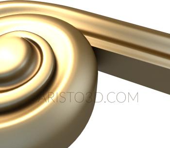 Stair rail (PRL_0024) 3D model for CNC machine